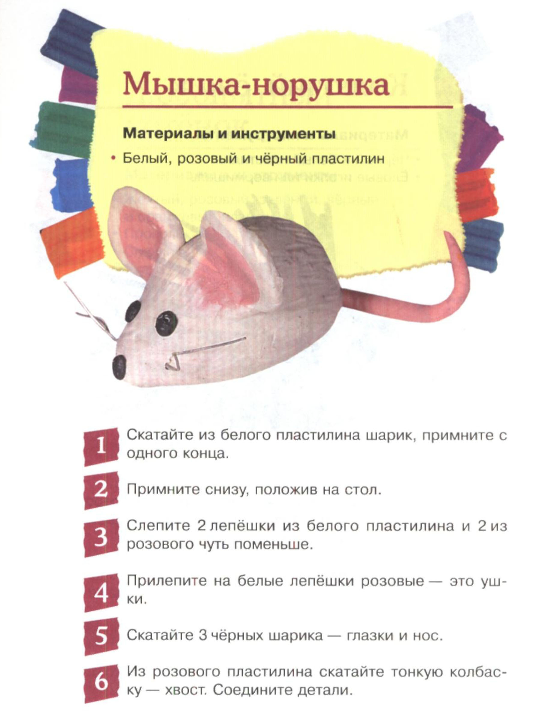 Технологическая карта по лепке мышка-норушка Лыкова